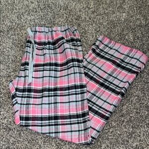 Bobbie Brooks Pink and Black Plaid Pajama Pants